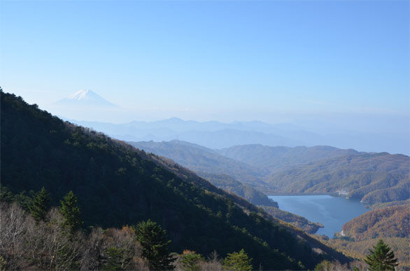 大菩薩峠付近から眺めた富士山