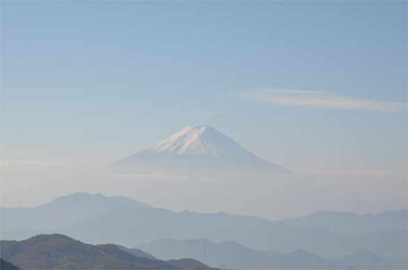 親不知ノ頭から眺めた富士山