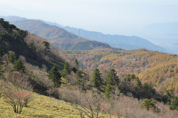 賽の河原の上から眺める