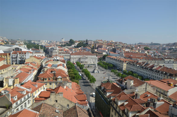 サンタ・ジュスタのエレベーターからの眺め