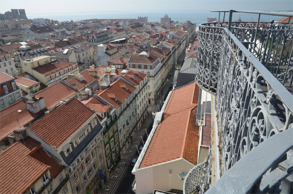 サンタ・ジュスタのエレベーターからの眺め