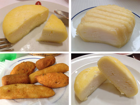 前菜のチーズ、揚げ物