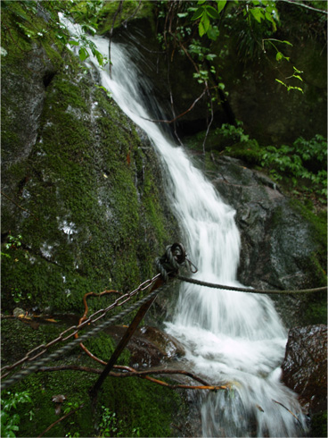 山道脇のミニ滝