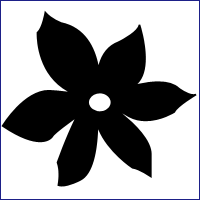 黒い花のシェイプ