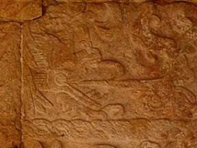 ジャガーの神殿の彫刻