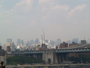 ブルックリン橋とエンパイア・ステート・ビル